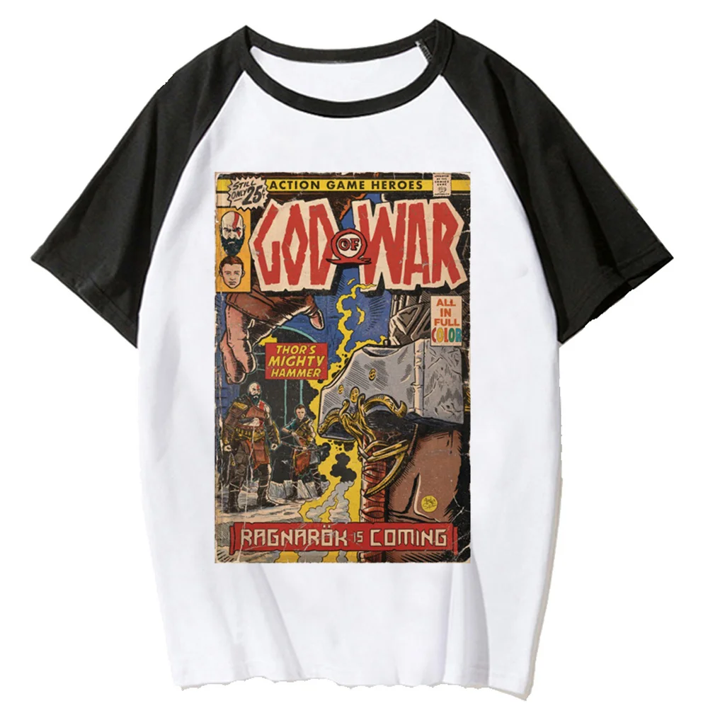 

God of War Ragnarok Comic t-shirts women anime designer Japanese top girl graphic streetwear funny clothes