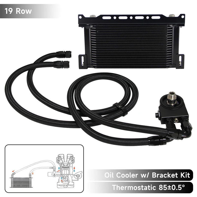 Универсальный комплект масляного радиатора AN10 19 -30 рядов с кронштейном