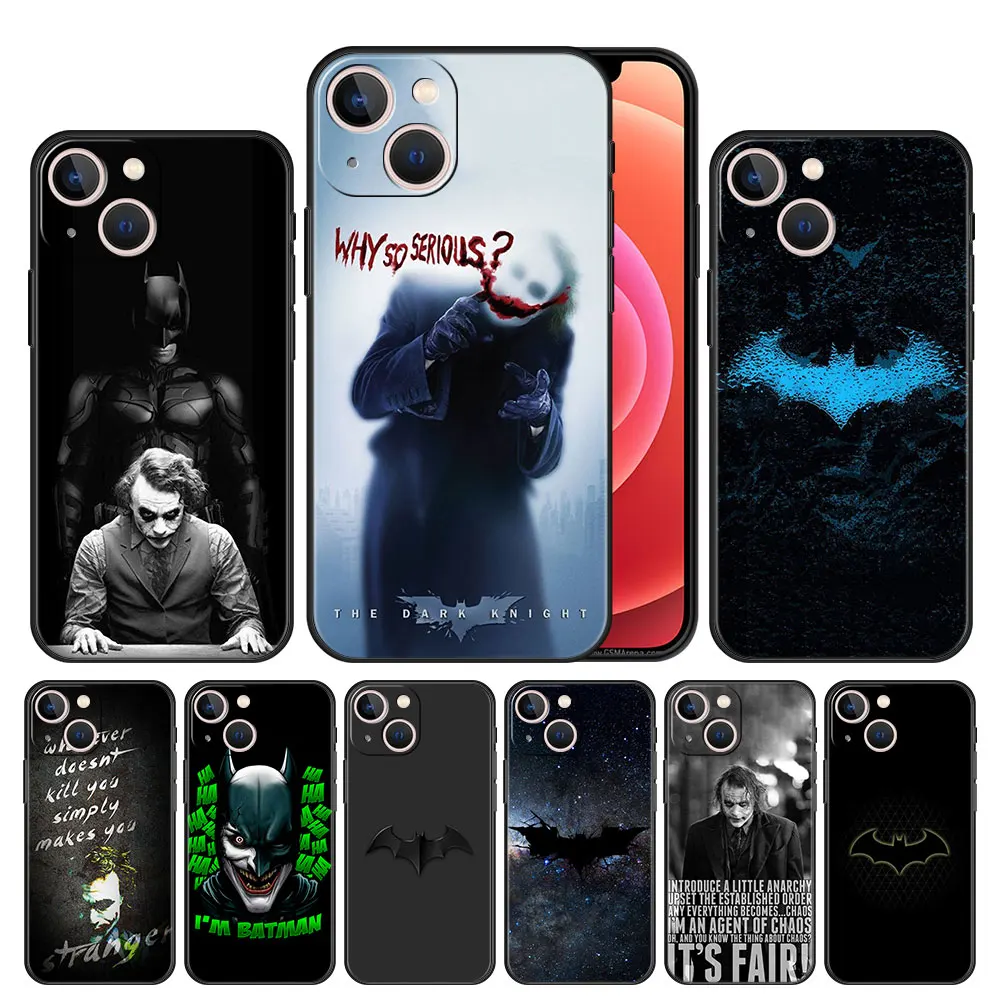 

Phone Case Cover for iPhone 11 12 13 Pro Max Xs 7 8 Plus 6 5 SE XR Mini Shockproof Shell Soft Cell Full Batman Why Serious