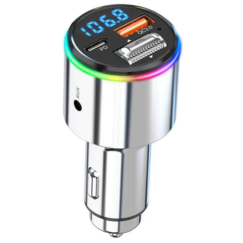 

Bc88 Car Bluetooth 5.3 Fm Transmitter Wireless Fm Radio Adapter Car Charger Bc88 Car Charger