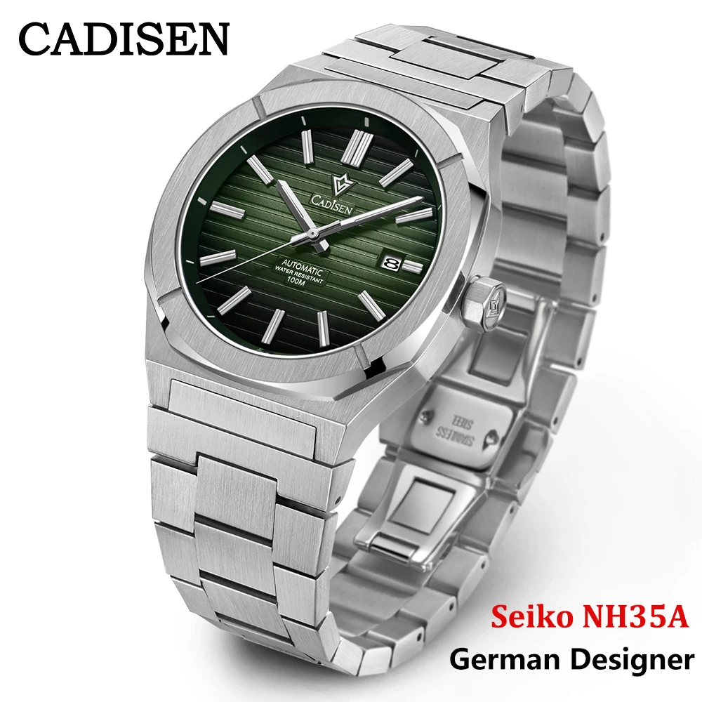 

CADISEN NH35A Mens Watches Mechanical Luxury Automatic Watch For Men 316L Stainless Steel Sapphire Sports Relogio Masculino 2023