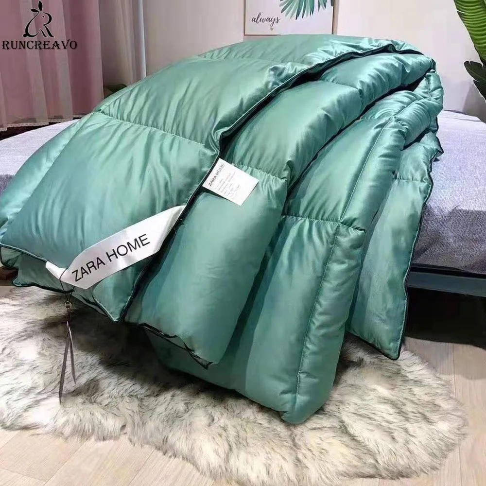

Feather Velvet Quilt Winter Thickened Velvet Comforter Duvet Filling with Feather Velvet Blanket Twin Queen King Size