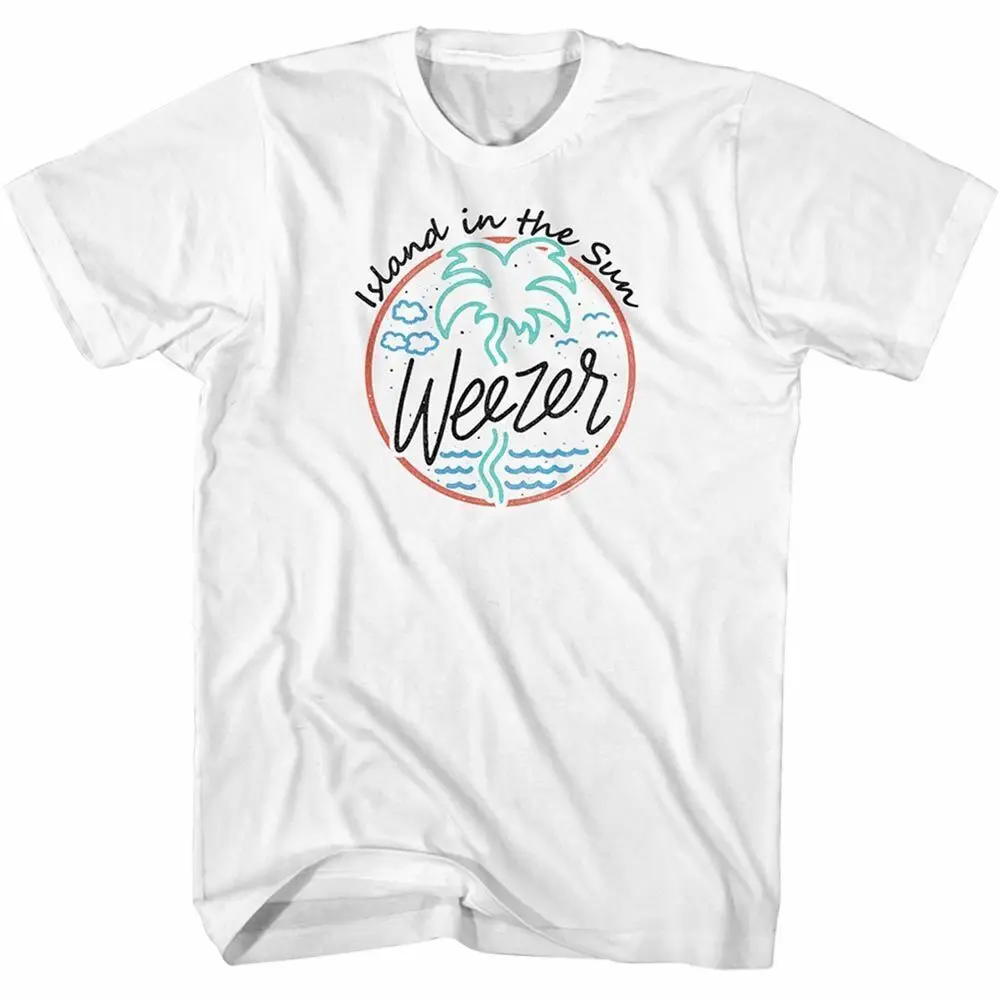 Белая футболка Weezer Island In The Sun для взрослых