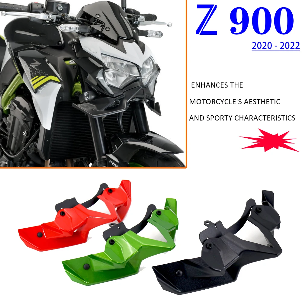 

Новинка, аксессуар для мотоцикла KAWASAKI Z900 Z 900 2020 2021 2022 PUIG Naked, передний спойлер Winglet, аэродинамический комплект крыла, спойлер
