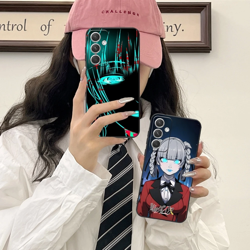 Kakegurui Kirari Anime Mobile Cell Phone Case for Samsung Galaxy S24 S23 S22 S21 S20 S10 S9 Plus FE Ultra Lite Black Cover Shell