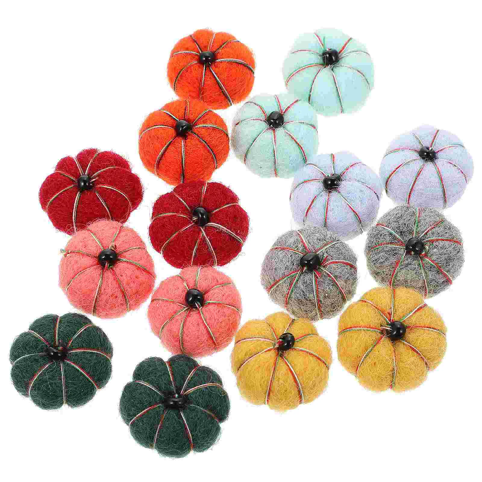 

Pumpkin Felt Ornaments Miniautumn Wool Balls Felted Realistic Thanksgiving Decorhanging Decorations Fall Party Decoration Poms