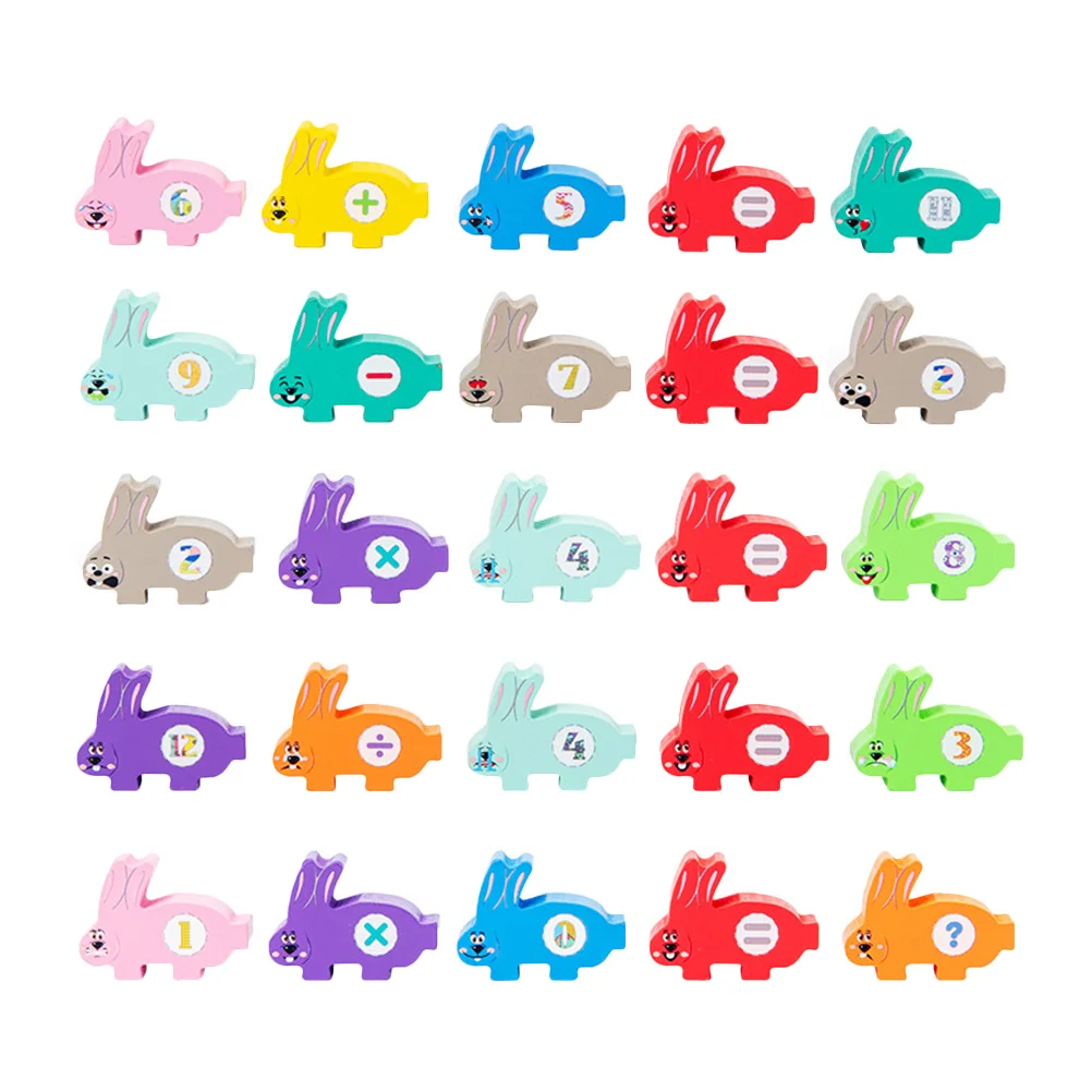 

1 Set Arithmetic Balance Stacking Wood Rabbit Stacked for Kids Children