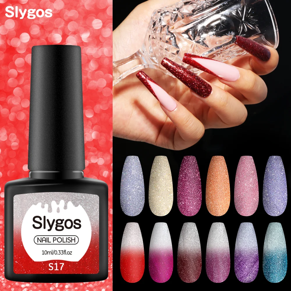 

10ml Disco Reflective Glitter Gel Nails Polish Neon Color Change Thermal Gel Nail Art Manicure Enamel Soak Off UV Gel Varnish