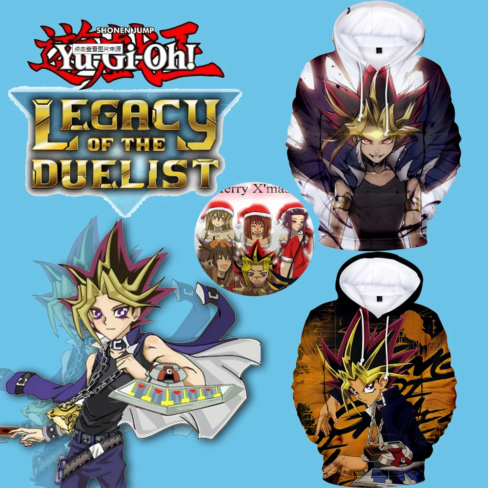 

Горячее аниме Yu-Gi-Oh! Толстовка детская с 3D рисунком, повседневный Свитшот унисекс, пуловер в стиле Харадзюку, Детская верхняя одежда, осень