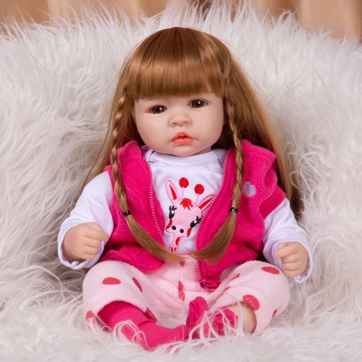 

Bebe Reborn Bonecas 48cm Silicone reborn baby doll adorable Lifelike toddler Bonecas girl menina de surprice doll gift