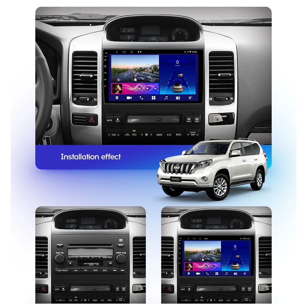 Автомобильный радиоприемник реакosound для Toyota Land Cruiser Prado 120 3 III Lexus GX470 GX 470 J120 2002 - 2009