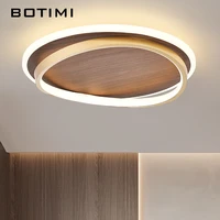 modern layers ceiling lights for bedroom study room imitation wood grain dimmable remote control ceiling mounted indoor lighting