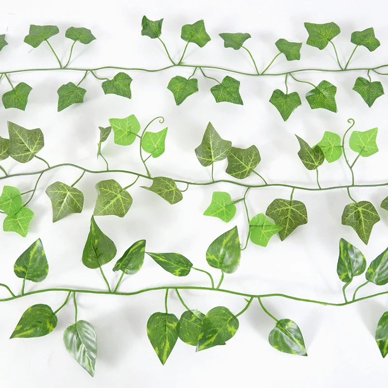 

3pcs Green Leaf Vine Artificial Hanging Ivy Leaves Garland Plants Home Garden Wall Decor Rattan String Wedding Party Decoration