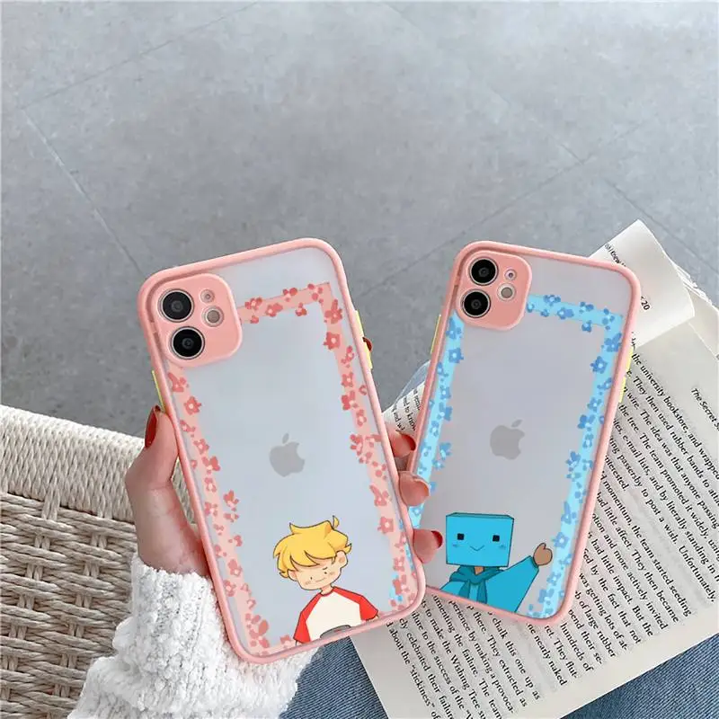 

dream smp game Phone Case For iPhone 13 12 11 Mini Pro XR XS Max 7 8 Plus X Matte transparent Pink Back Cover