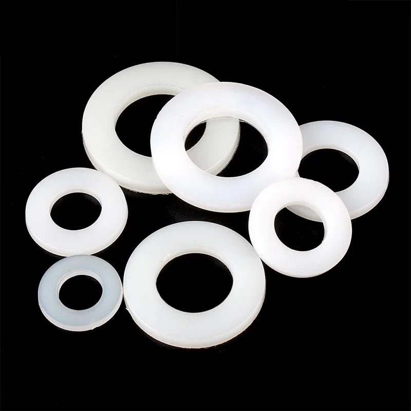 

M2 M2.5 M3 M4 M5 M6 M8 M10 M12 M14 M16 M18 M20 White Nylon Flat Washers Hard Plastic Plane Gaskets Rings Fit For Screws&Bolt