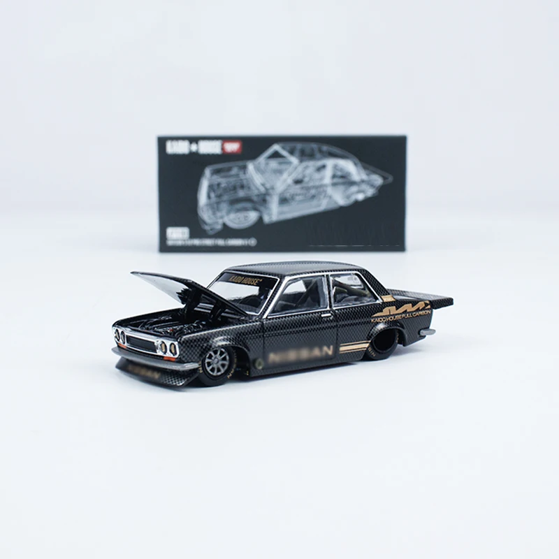 Kaido House + MINIGT 1:64 Игрушечная модель автомобиля Datsun 510 Pro уличный автомобиль с