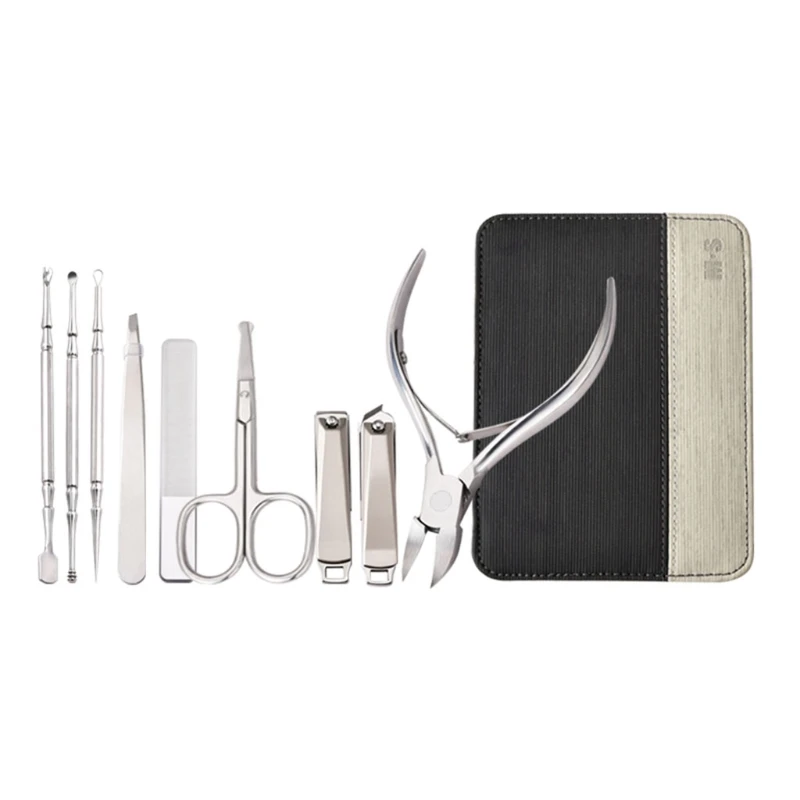 

Practical 9 Pcs/Set Manicure Set Stainless Steel Toenail and Fingernail Clippers 9 in 1 Pedicure and Grooming with Drop Shipping