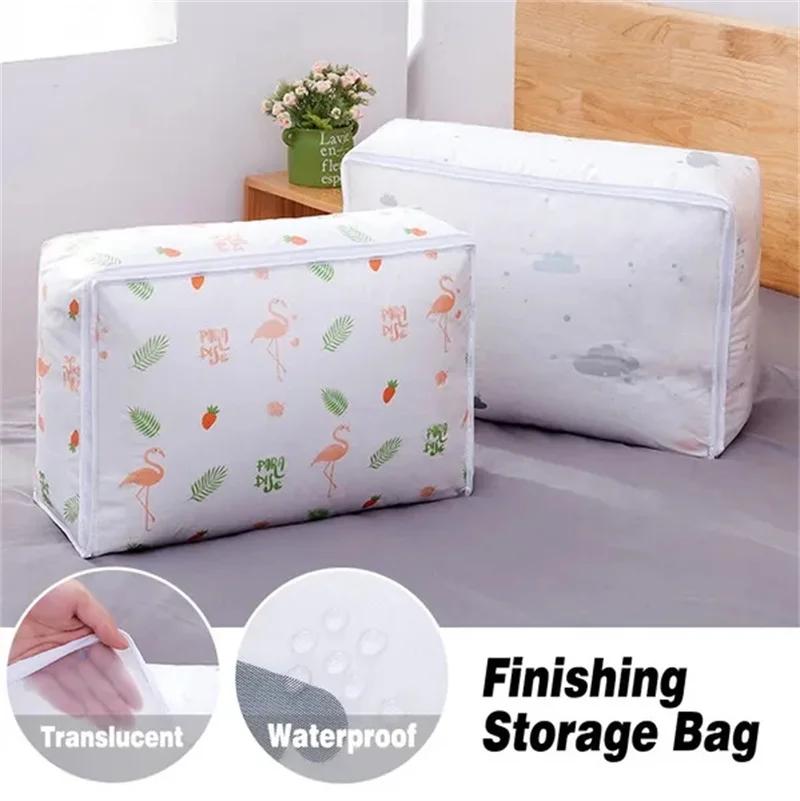 

Large Capacity Clothes Quilt Storage Bag Blanket Closet Sweater Organizer Box Sorting Pouches Clothes Cabinet Foldable Storage