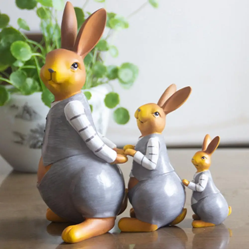 

3 шт., декоративные статуи кролика