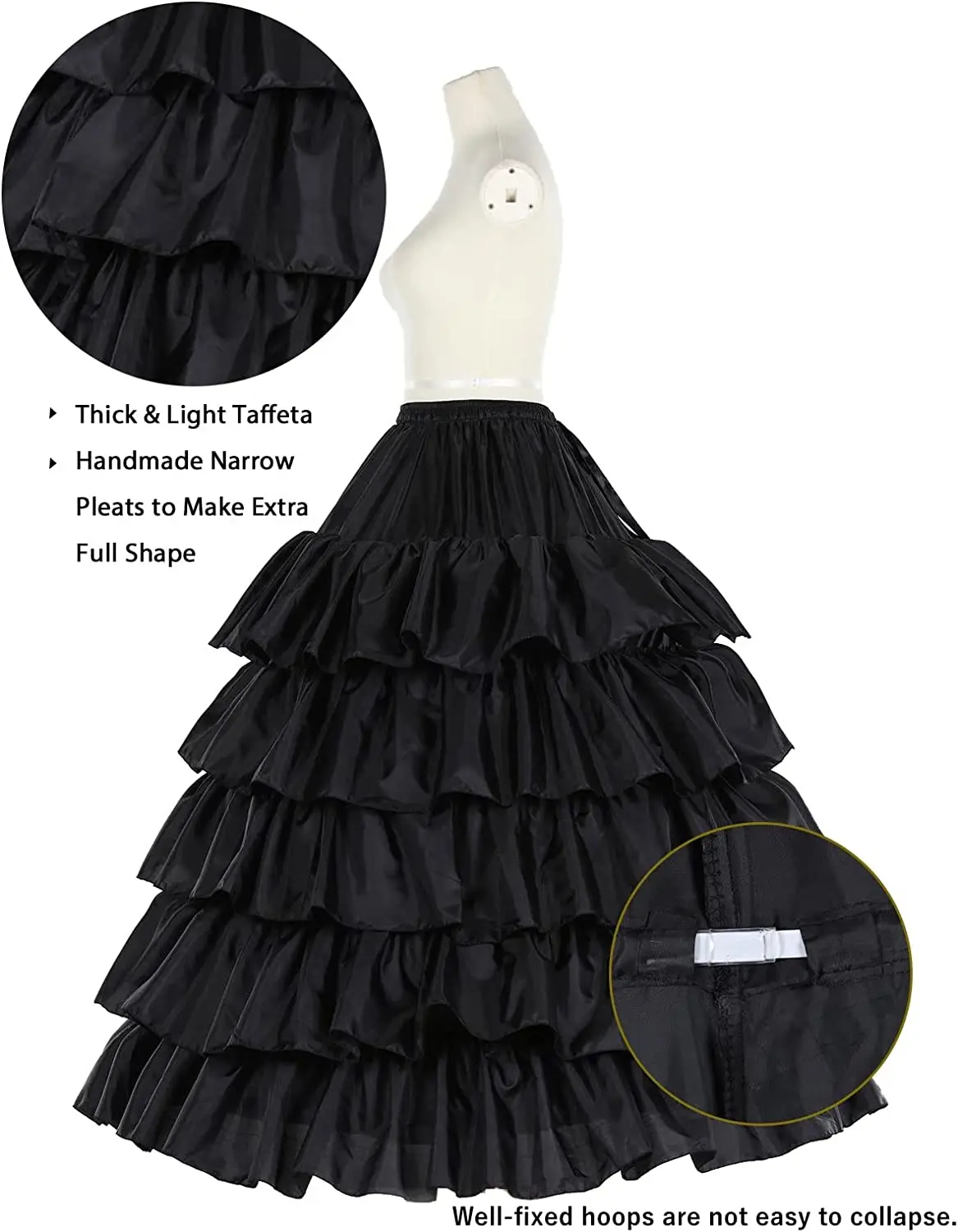 Юбка-пачка FATAPAESE Crinoline Cancan Plus юбка-пачка для женщин 6 обручей длинное платье под