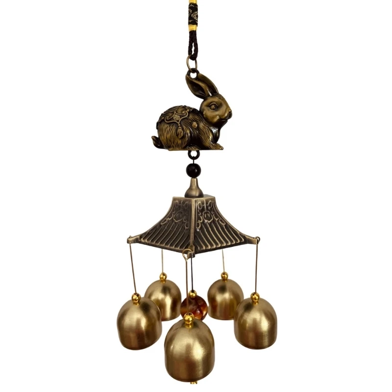 

Vintage Rabbit Wind Chime Hanging Windchime Garden Front Door Decor