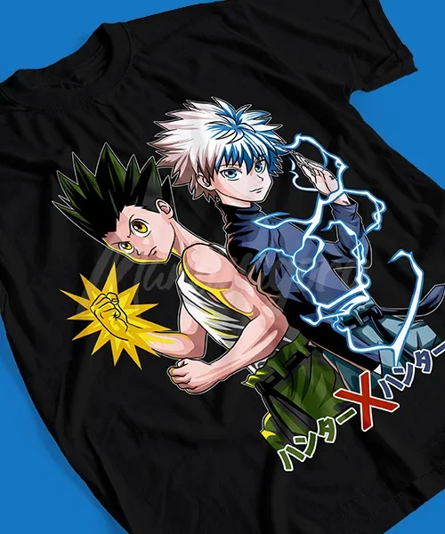 Футболка Hunter x Hunter: Gon Freecss y Killua Zoldyck Хлопок