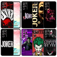 cool movie joker art phone case black for samsung note 20 10 9 ultra lite plus f23 m52 m21 a73 a70 a20 a10 a8 a03 j7 j6
