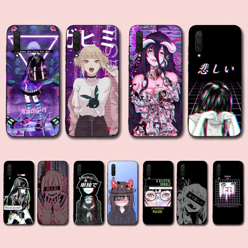 

Sad Girl Japanese Anime Phone Case for Xiaomi mi 5 6 8 9 10 lite pro SE Mix 2s 3 F1 Max2 3