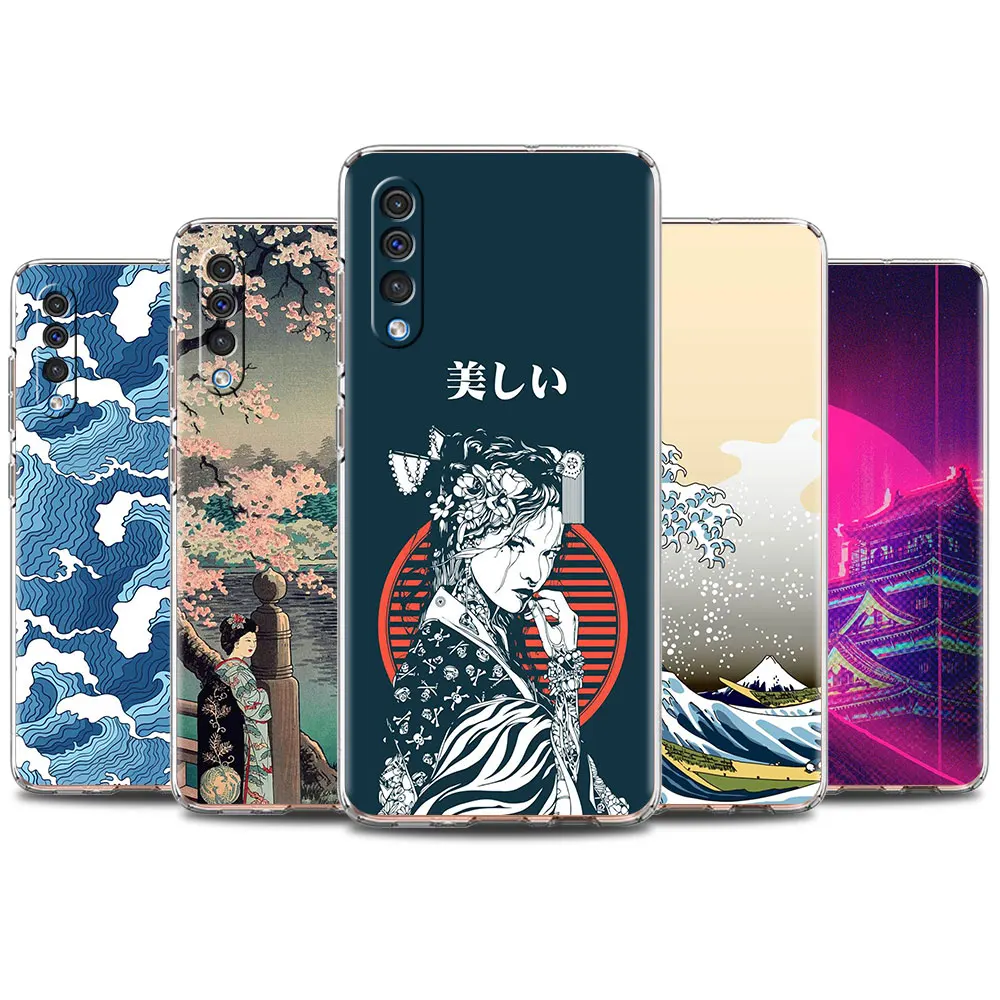 

Japanese Style Art Japan Clear Case For Samsung Galaxy A12 A52 A51 A53 A33 A71 A32 A31 A21 A70 A11 A22 Soft Phone Cover