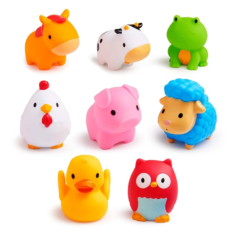 

8pcs/Lot Baby Bath Marine Animal Water Spray Toys Children Swimming Pool Bathtub Water Play Toy Set New Children'S Toy Gift