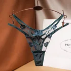 Сексуальные кружевные цветочные стринги, женские трусики с вышивкой, сетчатая пряжа, Прозрачное нижнее белье для молодых женщин и девочек, Лидер продаж, трусики-стринги, стринги