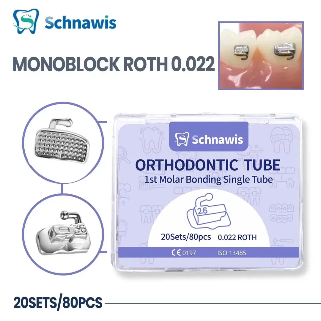 20 компл./80 шт. стоматологические ортодонтические буккальные трубки склеиваемые