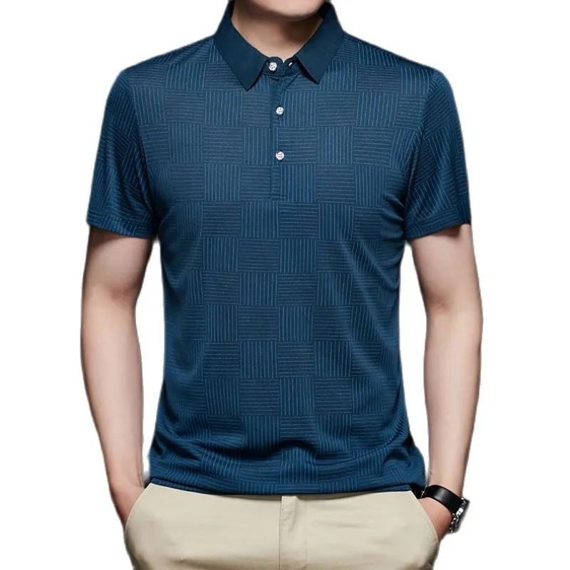 

Summer Trend Loose All-Match Half-Sleeve Men's T-Shirt Lapel Paul Business Wear Short-Sleeved Polo Shirt