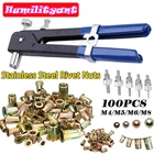 100 шт., заклепочные гайки из углеродистой стали