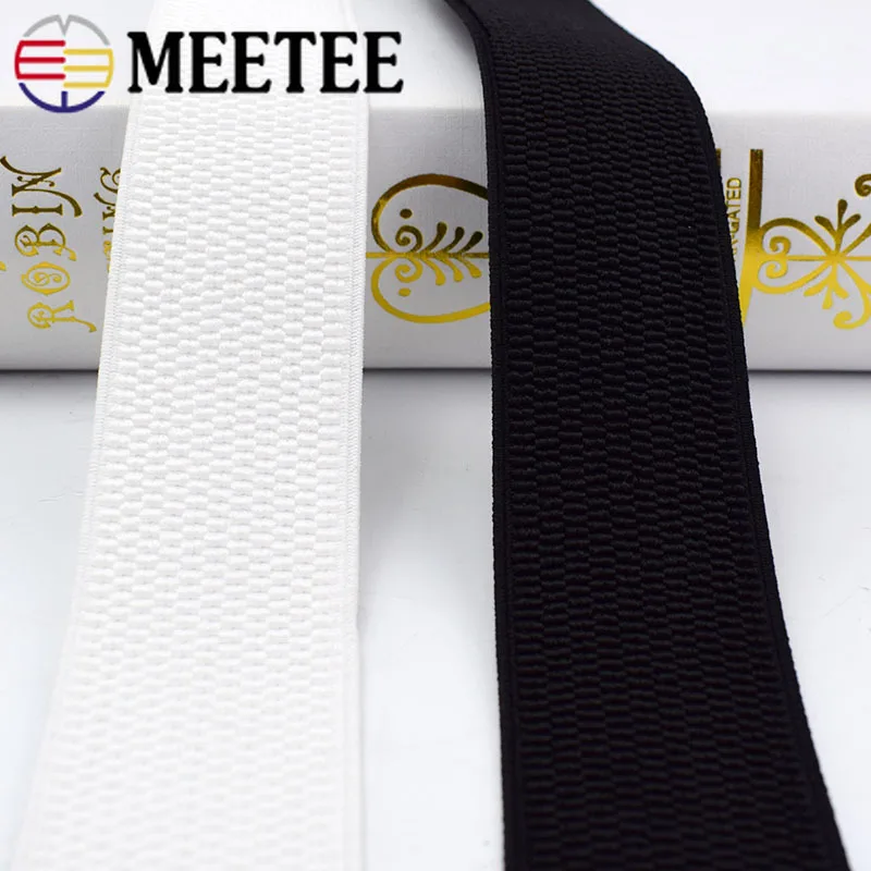 

Meetee 5/10M 25-100mm Crochet Elastic Band Rubber Polyester Webbing DIY Clothing Garment Belt Trim Sewing Crafts Accessories