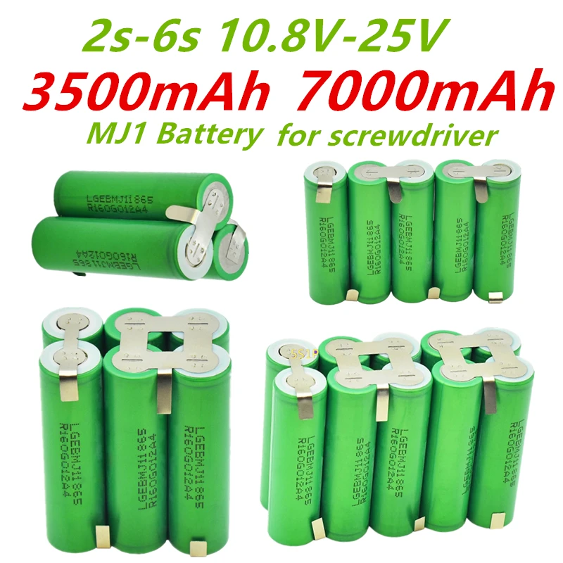 

18650 MJ1 3500Mah 20 Amps 3S 4S 5S 6S 8S 7.4V 12.6V 14.8V 18V 25.2V 29.6V Voor Schroevendraaier Batterijen Lassen Batterij