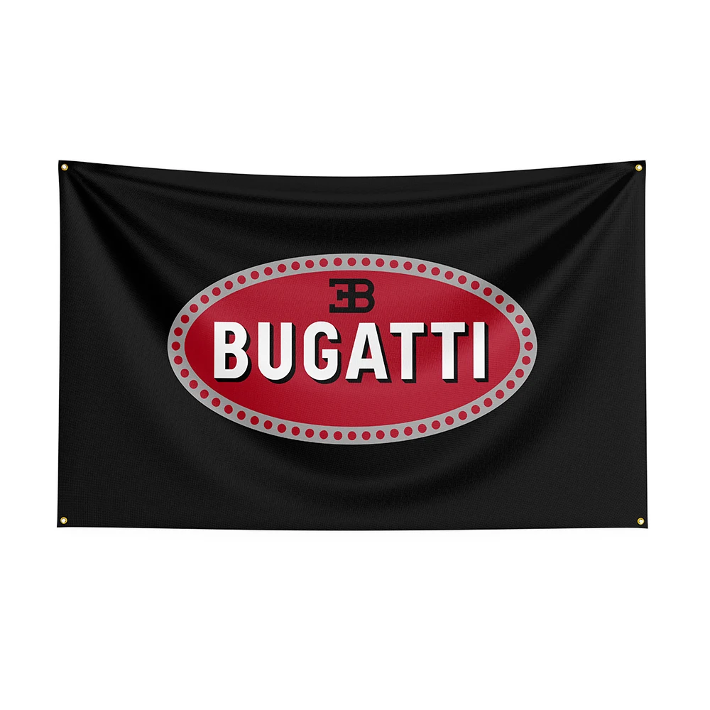 

90x150cm Bugattis Flag Polyester Printed Racing Car Banner For Decor 1