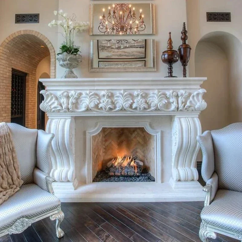 Современный домашний декор в западном стиле пламенные камины мраморный камин