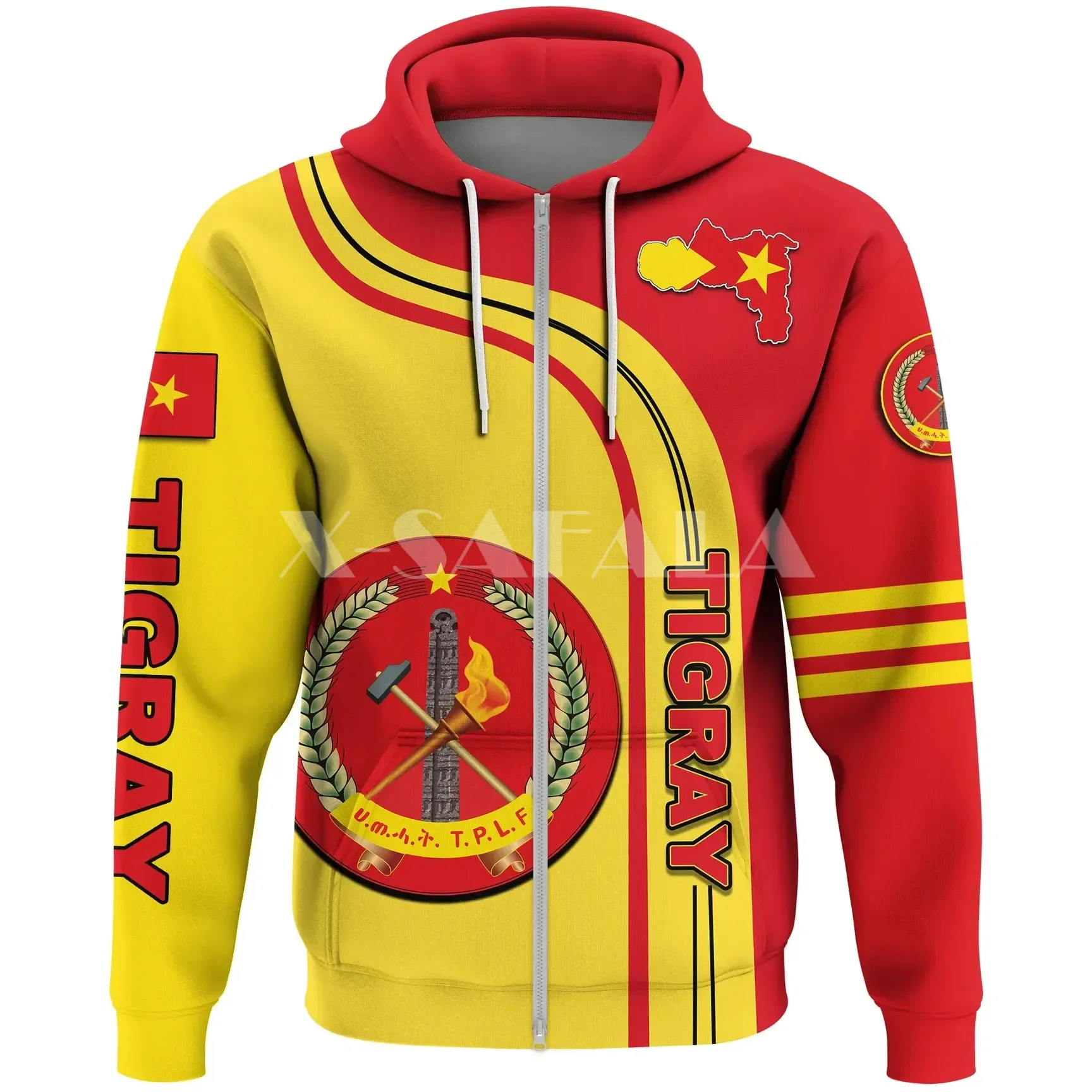 

Ethiopia Tigray Strong Africa 3D Print Zip Up Hoodie Man Female Zipper Pullover Sweatshirt Hooded Jersey Streetwear Tracksuits-5