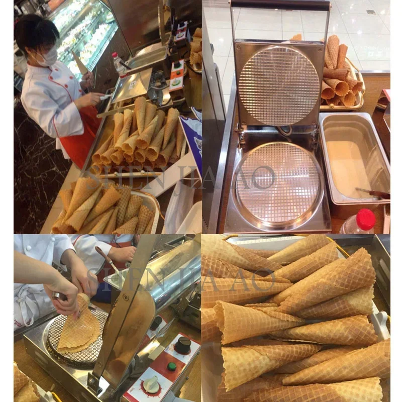 Электрическая вафельница коммерческая машина с одной головкой из нержавеющей