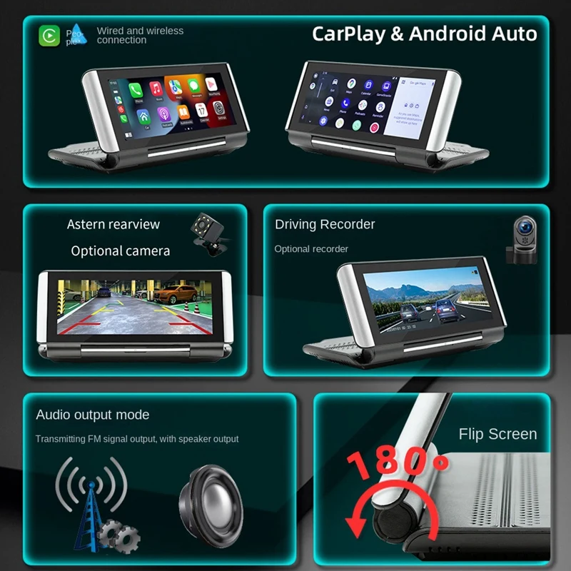 B5370 Автомобильный видеорегистратор Carplay GPS HUD Universal