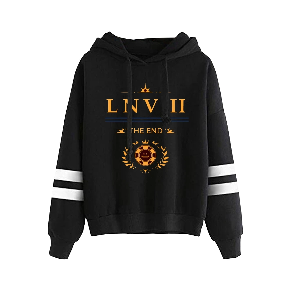 

Толстовки Quackity с надписью «The End of Las evadas Merch», толстовки без карманов с параллельными полосами и рукавами, женские и мужские толстовки, уличная одежда