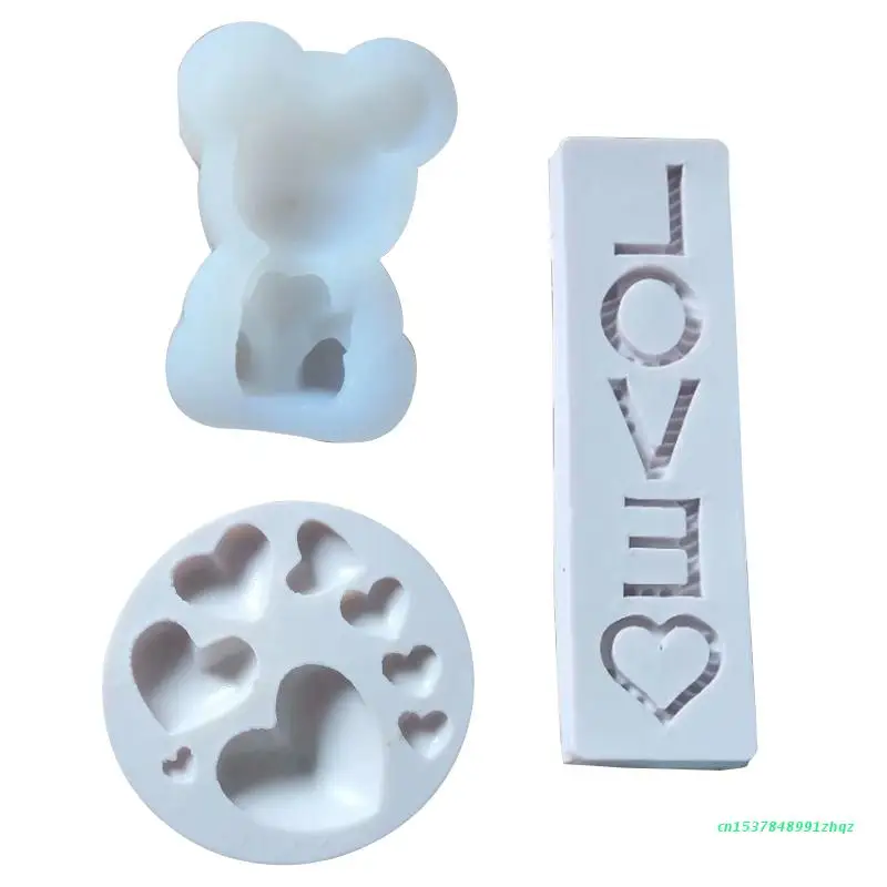 

3D Медведь Сердце Любовь силиконовая форма для печенья помадки форма для торта желе конфеты шоколада украшение инструмент для выпечки подар...
