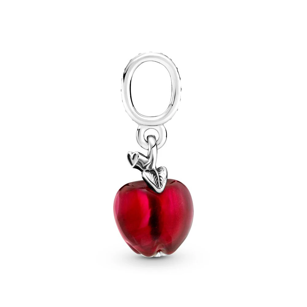Pandora-Breloque Blanche Neige et Pomme en Argent 925 pour Femme, Perles de Luxe Légères, Cadeau d'Anniversaire, Bracelet à la Mode, Bijoux à Faire Soi-Même