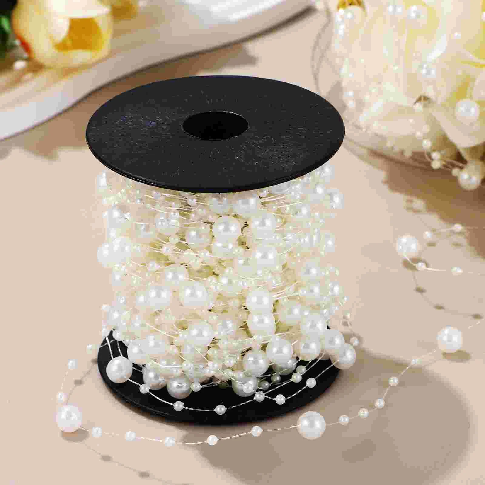 Жемчужная веревка декор для свадебного букета цепочка из бисера абс имитация