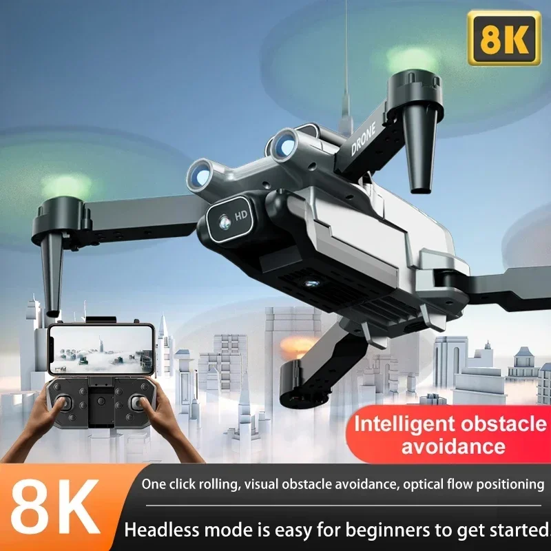 

HJ LU6 Optical Flow Transmission WiFi Quadcopter 4K 8K HD Camera Professional Four Sided Obstacle Avoidance Folding Dron ToyToy