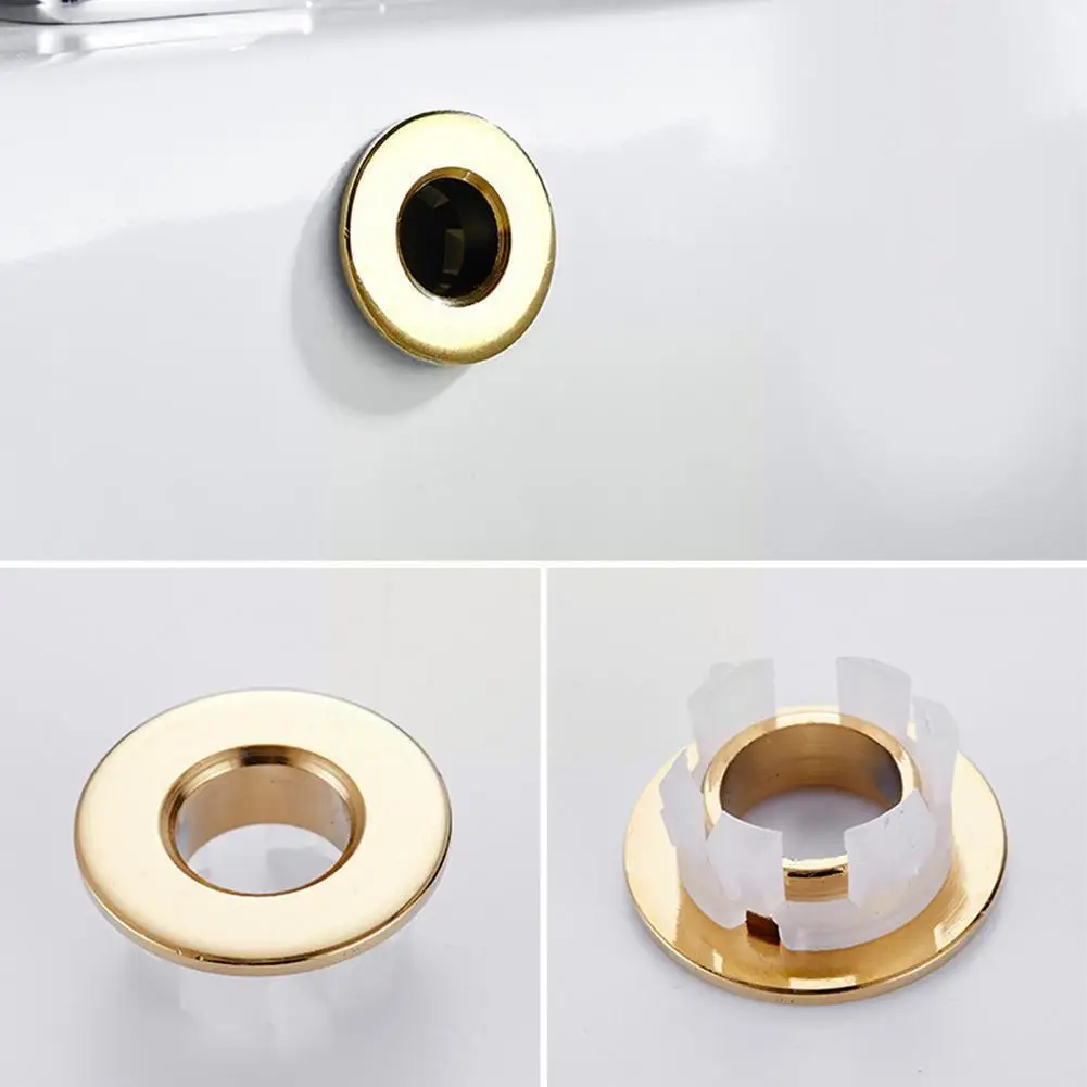 

Overflow Decor For 23mm-25mm Round Hole Sink Cover Insert Ring Basin Sink Brass Bathroom Faucet Home Decor K7z0