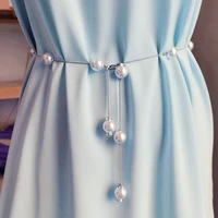 han edition sweet woman contracted dress accessories pearl waist chain ladies fashion decoration waist belt pearl chain