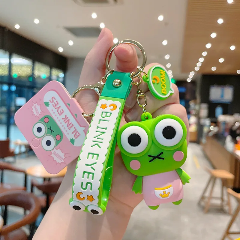 

Net red explosion decompression frog silicone key chain bag pendant couple gift luxury Personalized keychain festive gifts