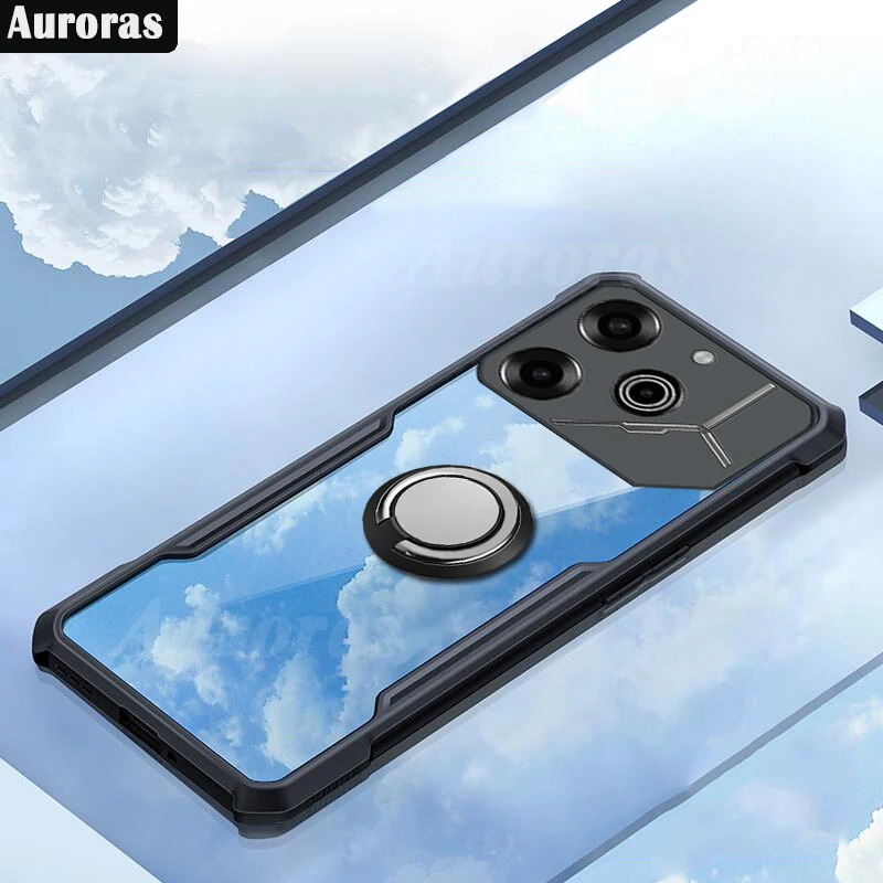 Auroras для Tecno Pova 6 Pro Чехол с магнитным кольцом прозрачная подушка безопасности